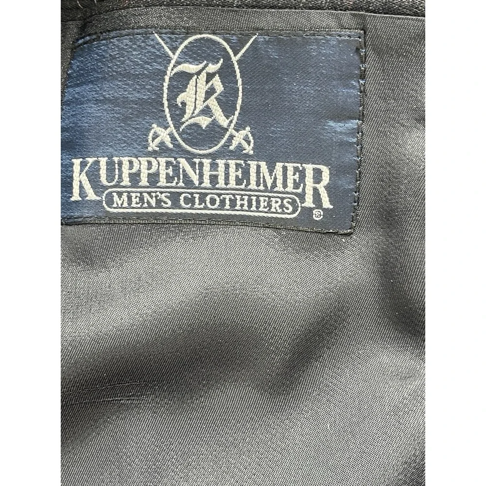 Kuppenheimer Mens Classic‎ Gray Pinstripe Wool Suit Blazer Jacket 44